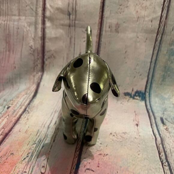 Victoria's Secret PINK Dog Metallic Light Green With Black Dots Spots Plush - Picture 3 of 5